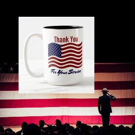 Vielen Dank für die amerikanische Flag Coffee Tass Zweifarbige Tasse