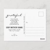 Vielen Dank für die Ankündigung von Foto Collage Postkarte (Rückseite)