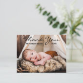 Vielen Dank für die Ankündigung von neuen Baby Fot Postkarte (Stehend Vorderseite)