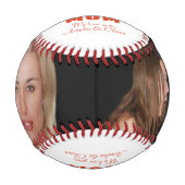 Vielen Dank für die beste Mama Blume Muttertag Fot Baseball (Vorderseite)