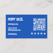 Vielen Dank für die Bestellung Social Icon QR Code Visitenkarte (Rückseite)