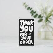 Vielen Dank für die Bestellung Social Icons QR Cod Visitenkarte (Stehend Vorderseite)