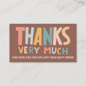 Vielen Dank für die Bestellung Social Icons QR Cod Visitenkarte (Vorderseite)