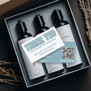 Vielen Dank für die Bestellung Social Icons QR Cod Visitenkarte