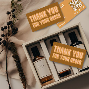 Vielen Dank für die Bestellung Social Icons QR Cod Visitenkarte