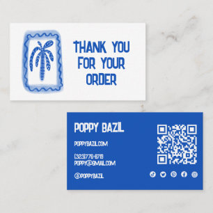 Vielen Dank für die Bestellung Social Icons QR Cod Visitenkarte