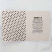 Vielen Dank für die besten Lehrer Custom Quotes Le Karte (Innenseite)