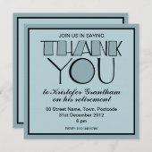 Vielen Dank für die blaue Einladung zum Ruhestand (Vorne/Hinten)