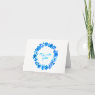 Vielen Dank für die blaue Pansy-Kranz-Kundenkarte Dankeskarte