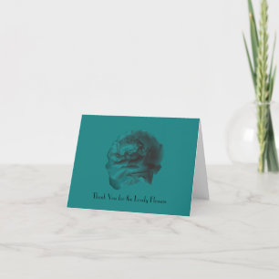 Vielen Dank für die Blume, Aquamarine Rose Note Ca Dankeskarte
