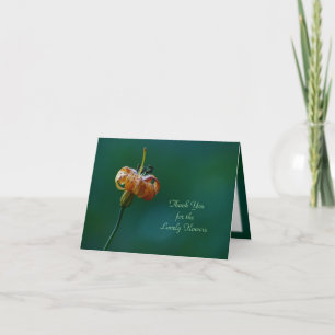 Vielen Dank für die Blume Note Card, Gelbe Lilie Dankeskarte