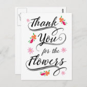 Vielen Dank für die Blume Postcard Postkarte (Vorne/Hinten)