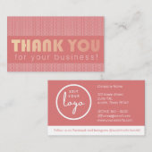 Vielen Dank für die Business Enclosure Card Begleitkarte (Vorne/Hinten)