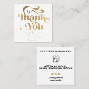 Vielen Dank für die coole Retroskriptreihenfolge Quadratische Visitenkarte