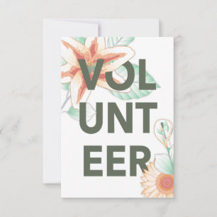 Vielen Dank für die ehrenamtliche Blume Dankeskarte