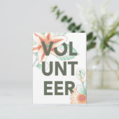 Vielen Dank für die ehrenamtliche Blume Postkarte (Stehend Vorderseite)