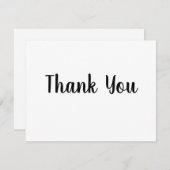 Vielen Dank für die einfache minimale Textstil-Kar Dankeskarte (Vorne/Hinten)