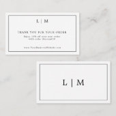 Vielen Dank für die einfache Schwarz-Weiß-Beilage Visitenkarte (Vorne/Hinten)