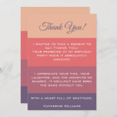 Vielen Dank für die einfarbigen Streifen - Einladung (Vorne/Hinten)