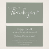 Vielen Dank für die Einkaufs-Green Discount Card (Vorne & Hinten)