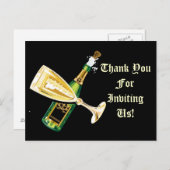 Vielen Dank für die Einladung uns für Postkarte (Vorne/Hinten)