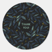 Vielen Dank für die eleganten Aquarellfarben Runder Aufkleber (Vorderseite)