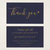 Vielen Dank für die Ermäßigungskarte. (Vorne & Hinten)