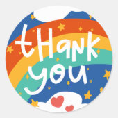 Vielen Dank für die Farben der Kindersticker Runder Aufkleber (Vorderseite)