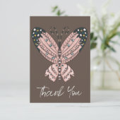Vielen Dank für die farbenfrohe Butterfly Art Karte (Stehend Vorderseite)