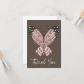Vielen Dank für die farbenfrohe Butterfly Art Karte (Vorderseite/Rückseite Beispiel)