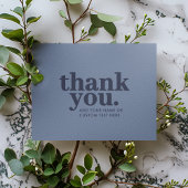 Vielen Dank für die Flachkarte | Minimal Blue und  Dankeskarte