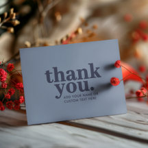 Vielen Dank für die Flachkarte | Minimal Blue und 