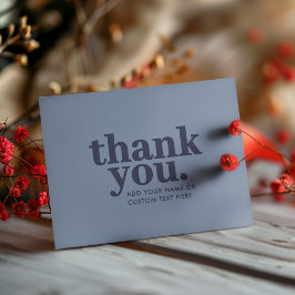 Vielen Dank für die Flachkarte | Minimal Blue und  Dankeskarte