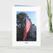 Vielen Dank für die Flaggen des Militärdienstes Dankeskarte (Rückseite)