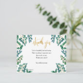 Vielen Dank für die Foliage Post Card Postkarte (Stehend Vorderseite)