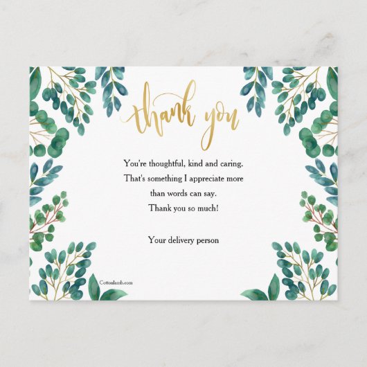 Vielen Dank für die Foliage Post Card Postkarte (Vorderseite)