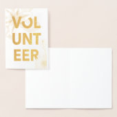 Vielen Dank für die Freiwilligkeit Blume Goldfolie Folienkarte (Anzeige)