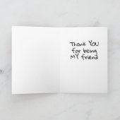 VIELEN DANK FÜR DIE FREUNDIN** KARTE (Innenseite)