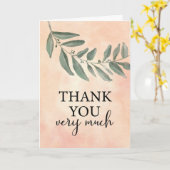 Vielen Dank für die Freundschaft Große Blätterzwei Karte (Gelbe Blume)