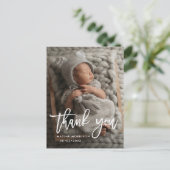 VIELEN DANK FÜR DIE Geburtsankündigung Postkarte (Stehend Vorderseite)