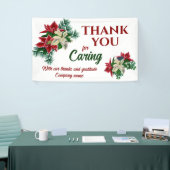 Vielen Dank für die Gekümmert Blume Floral Poinset Banner (Messeveranstaltung)