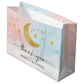 Vielen Dank für die Gender-Offenbarung Große Geschenktüte (Vorderseite Schrägansicht)