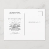 Vielen Dank für die Gender-Offenbarung Postkarte (Rückseite)