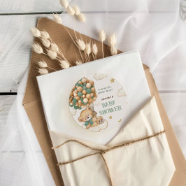 Vielen Dank für die große Green Baby Dusche Runder Aufkleber