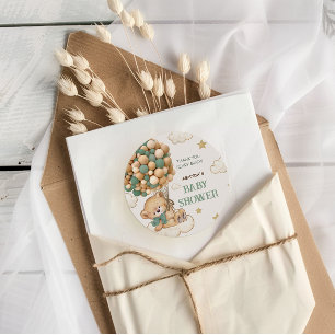 Vielen Dank für die große Green Baby Dusche Runder Aufkleber