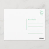 Vielen Dank für die grüne und weiße Leaf Nature Po Postkarte (Rückseite)