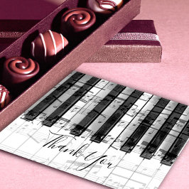 vielen Dank für die Kalligraphie auf Musik-Klavier Dankeskarte
