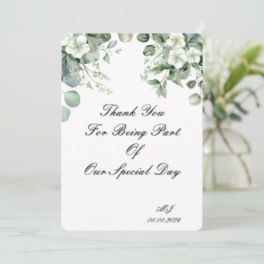 VIELEN DANK FÜR DIE KARTE FÜR DAS WEDEN (Stehend Vorderseite)