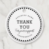 Vielen Dank für die klassische Liebe Muster Hang T Geschenkanhänger (Vorderseite)