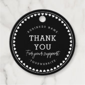 Vielen Dank für die klassische Liebe Muster Hang T Geschenkanhänger (Vorderseite)